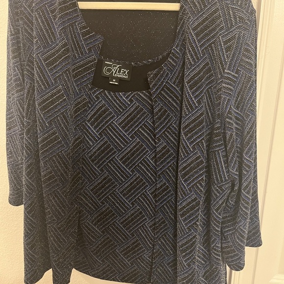 Alex Evenings 2-Piece Sparkle Twinset Jacket & Tank Top | Plus Size 3X - Picture 1 of 15